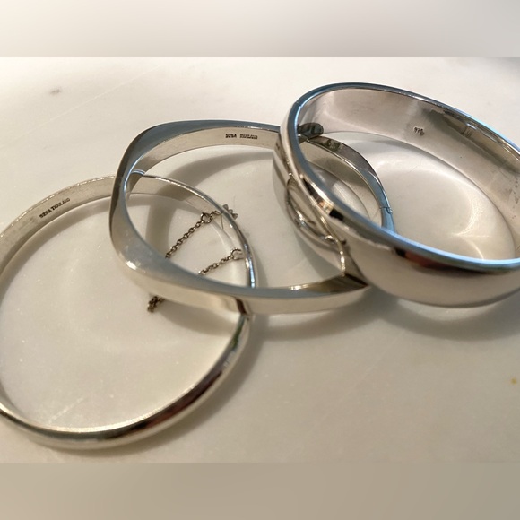 Sterling Silver Cuff Bracelets - A Set of Three - Picture 3 of 3